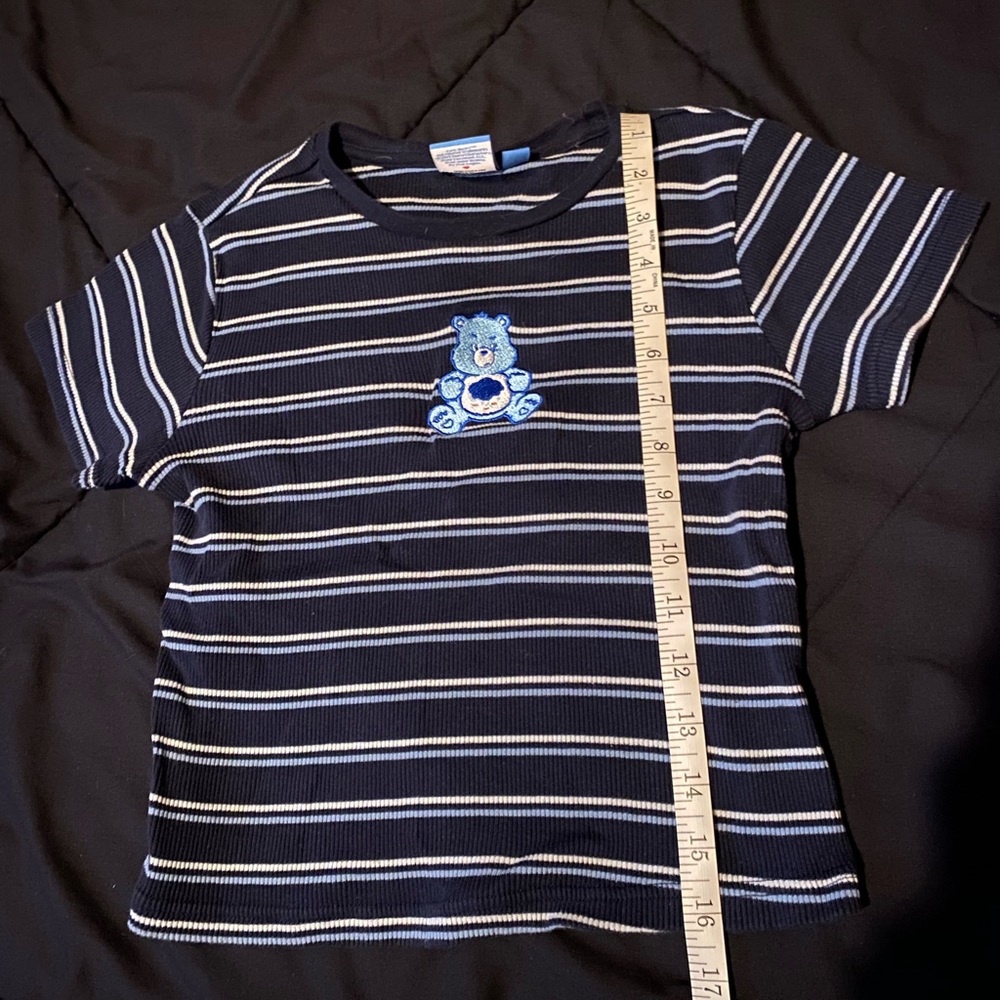 Blue grumpy bare t-shirt or crop